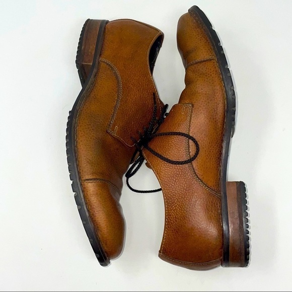 Cole Haan Men’s Leather Derby Shoes – Light Brown, Size 8 main image 9